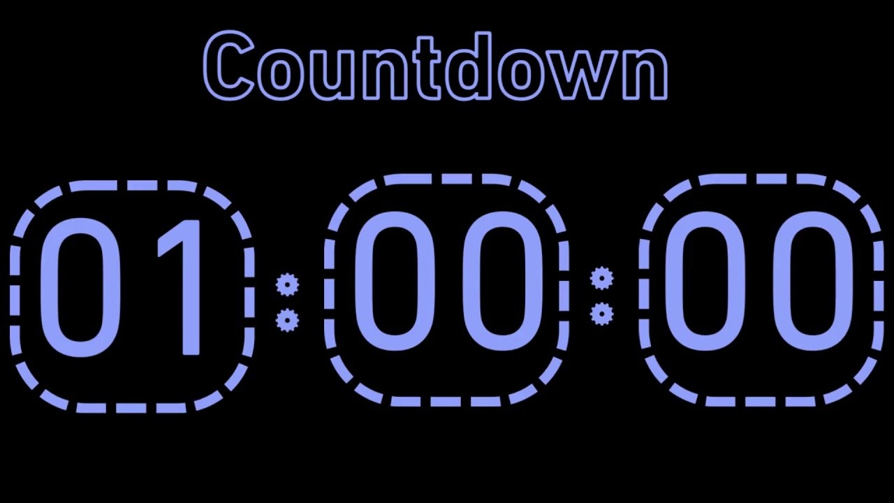 1 Hour Focus Timer 🧡 Deep Focus Countdown 🧡 No Background Green Text 🧡 ASMR Tick Tock