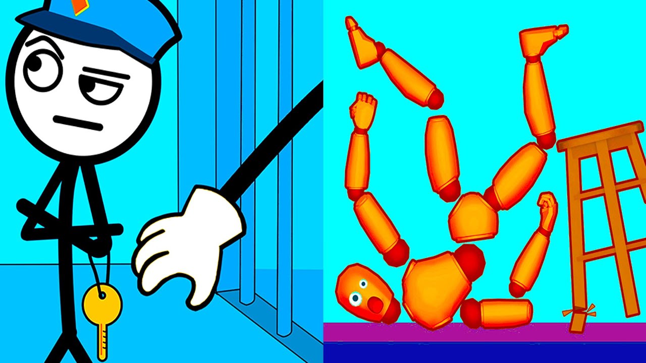 Thief Puzzle vs Ragdoll Break ⭐🟦🟩⭐️ Hard Levels Challenge Walkthrough Gameplay Ep23