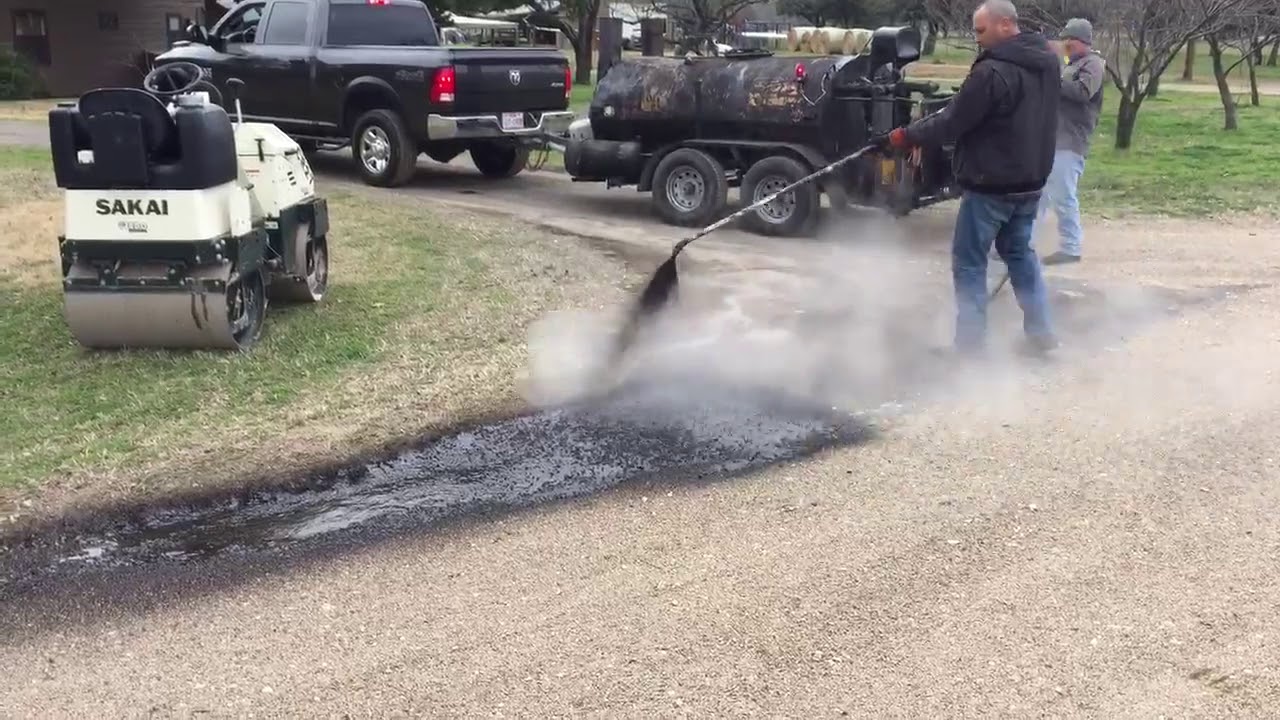 Chip and Seal Driveway Install