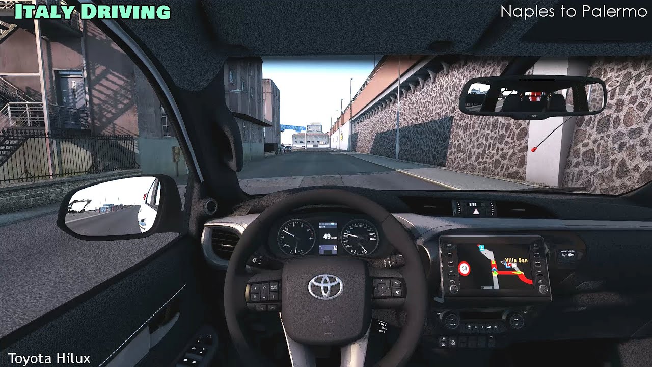 ETS 2 | Toyota Hilux | Italy Driving (Naples To Palermo) | POV Driving