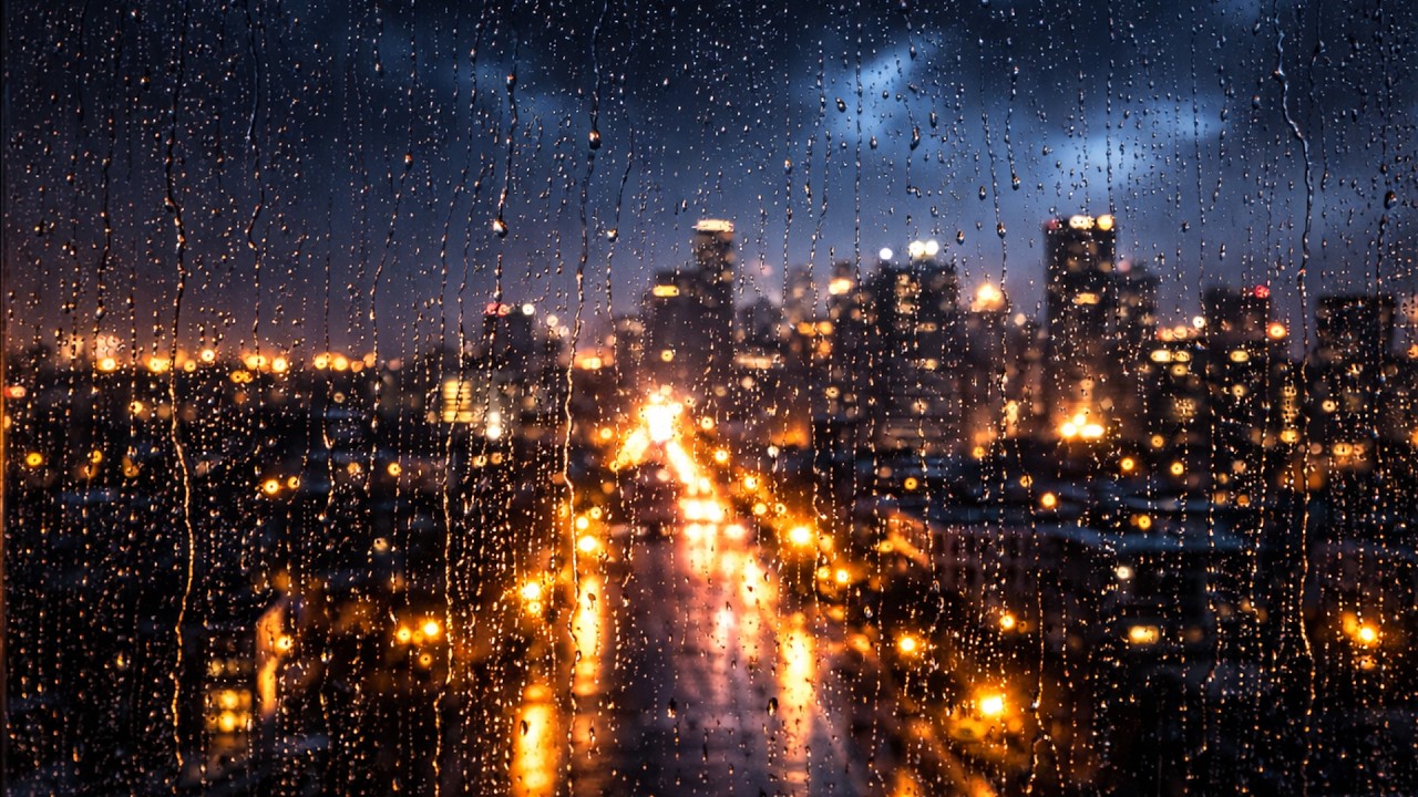 I Stayed Here While the Rain Fell Over the City All Night | Window Ambience