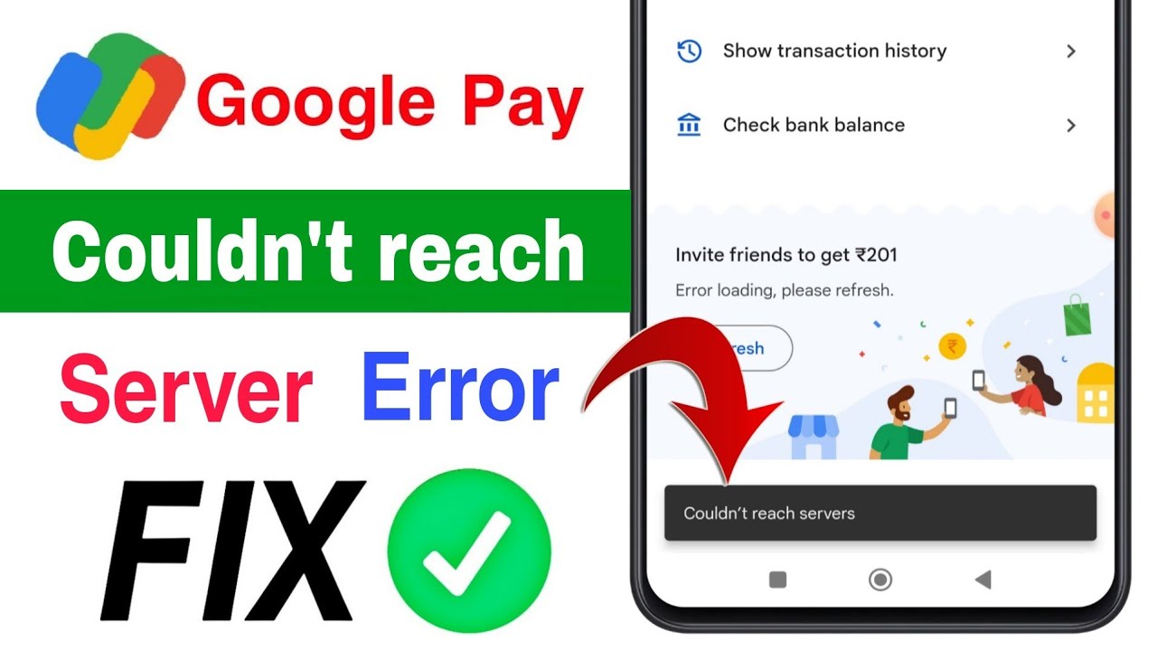 how to fix could not reach server in google pay | google pay couldn't reach server
