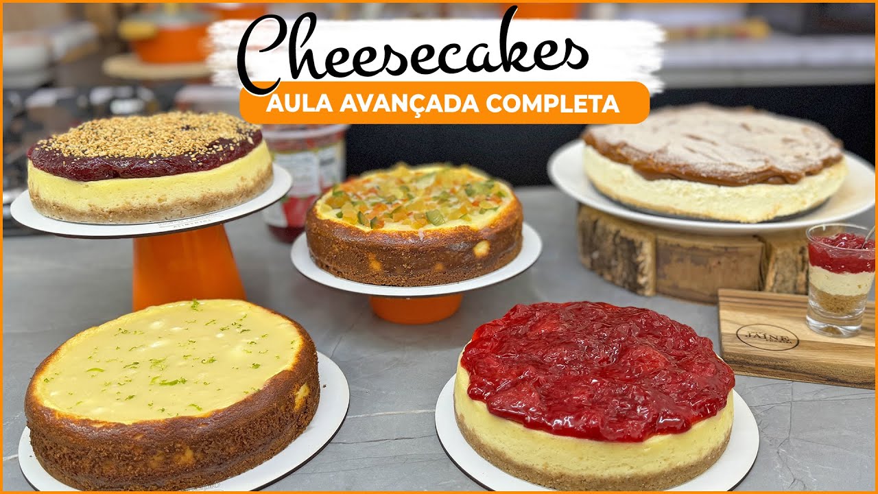 Cheesecake - aula avançada com cinco variações e verrines
