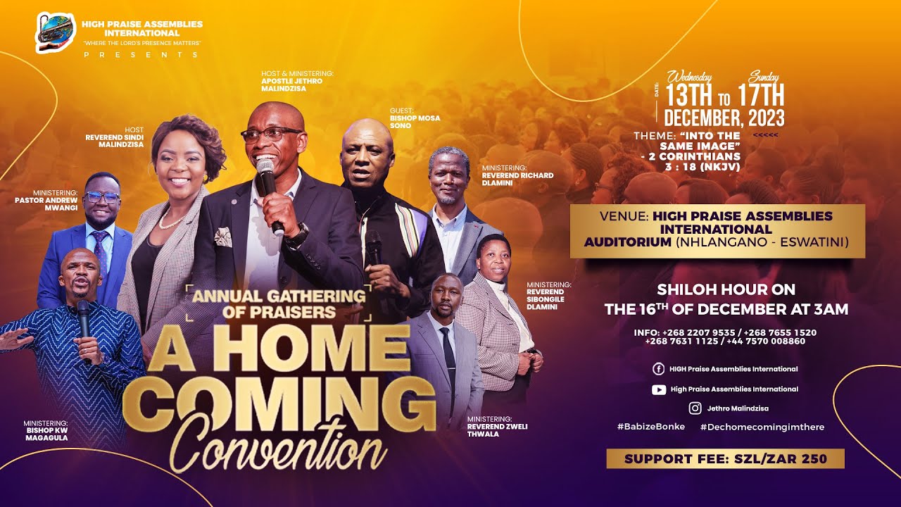 Home Coming Convention (2023) Day 3 With Bishop Mosa Sono.