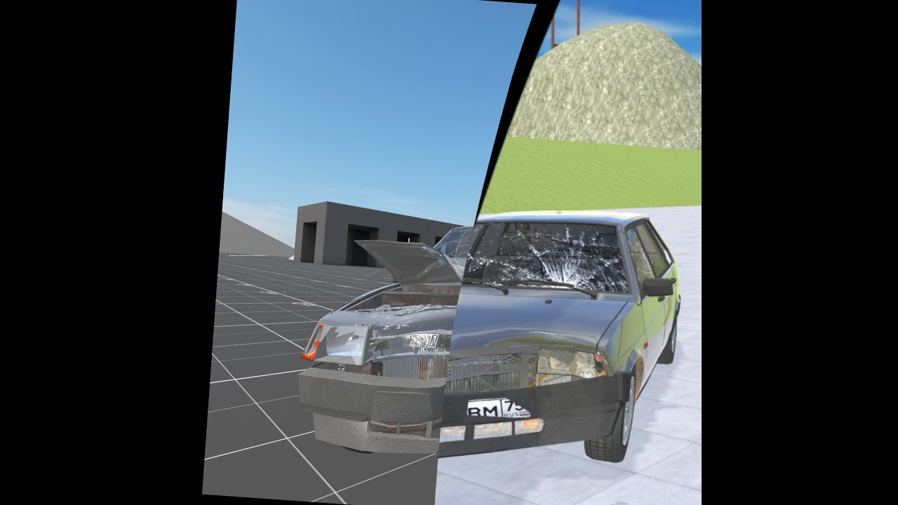 Сравнение игр ВАЗ Краш тест симулятор 2 и Crash test simulator 3.