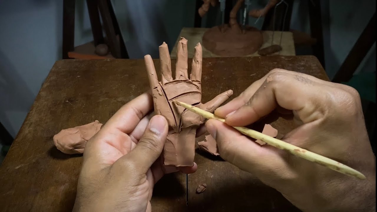 A maneira mais fácil de esculpir uma mão realista