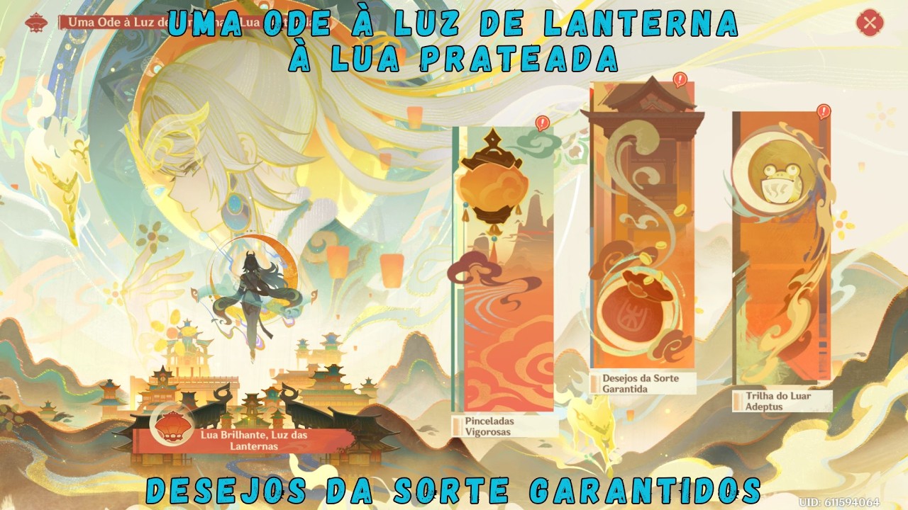 Genshin Impact - Evento: Uma Ode à Luz de Lanterna à Lua Prateada - Desejos da Sorte Garantidos