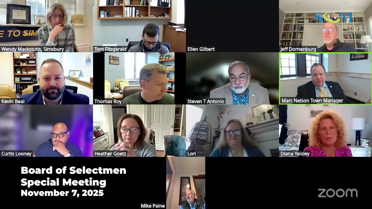 Board of Selectmen Special Meeting - November 7, 2025
