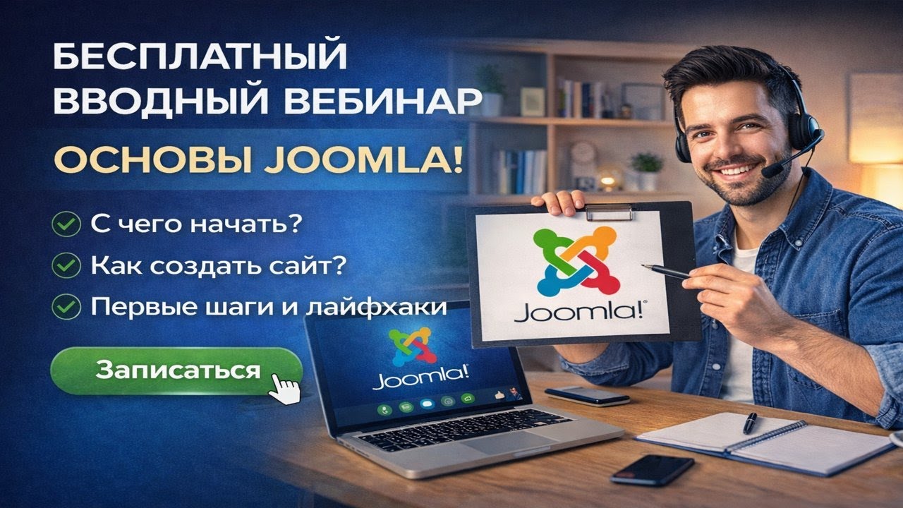 Joomla с нуля &mdash; вводный вебинар для начинающих (бесплатно)