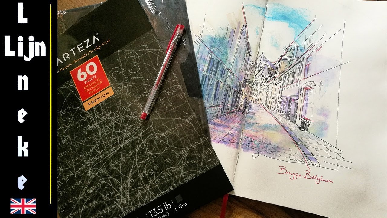 Draw a Street in Perspective Arteza Tracing Paper - Part 1