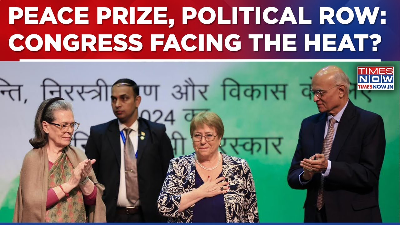 BJP vs Congress Erupts As Sonia Gandhi Honours Chile's Ex-Prez With Indira Gandhi Peace Prize
