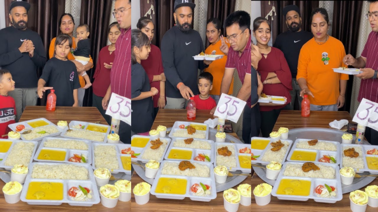 Bottle flip spicy homemade food challenge, bottle flip kadhi chawal challenge family video 