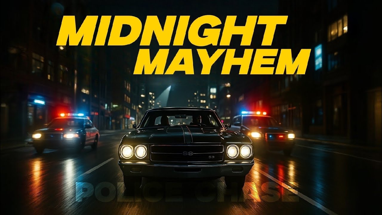 Midnight Mayhem: City Police Chase in Full Throttle!
