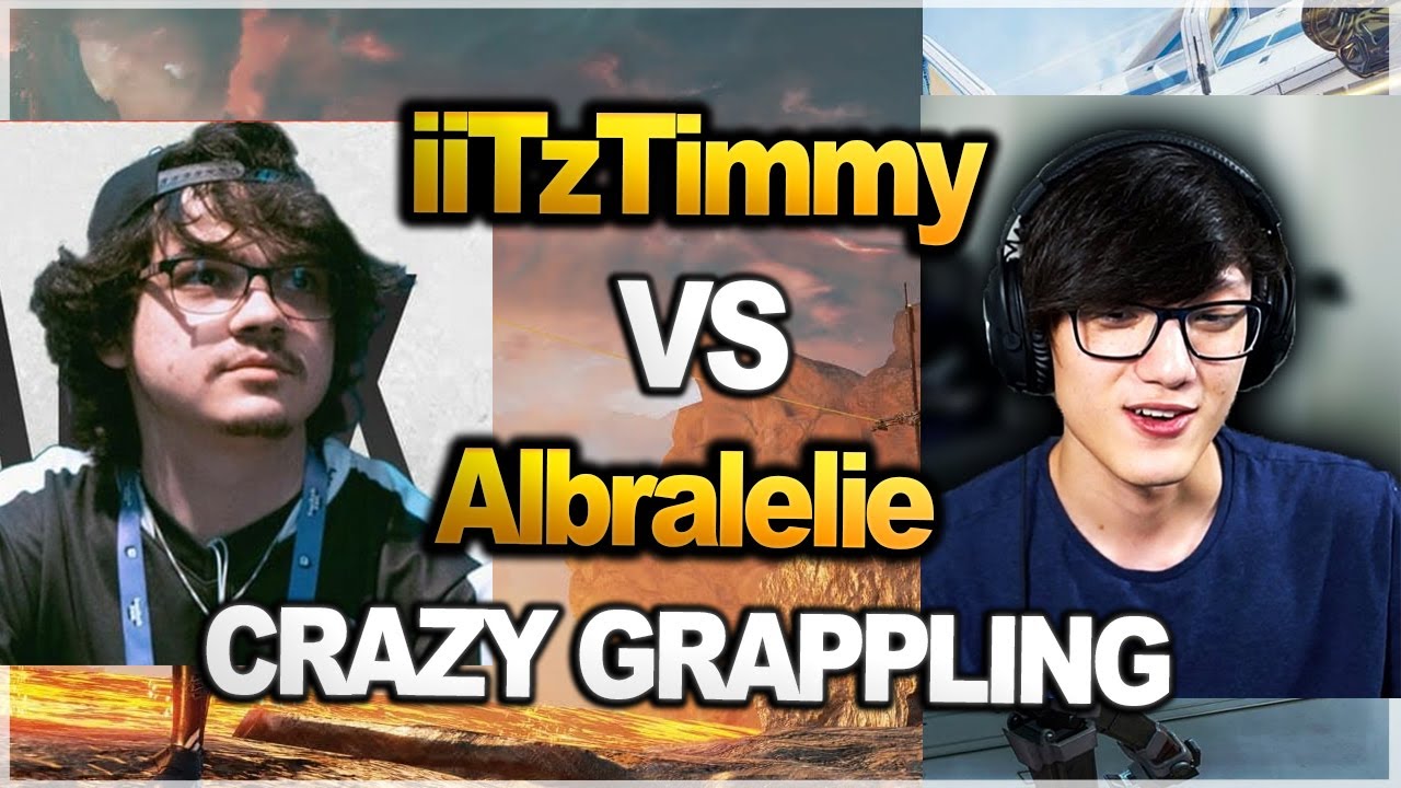 iiTzTimmy vs Albralelie 1 v 3 in ranked !!  iiTzTimmy crazy Grappling skills ( apex legends )