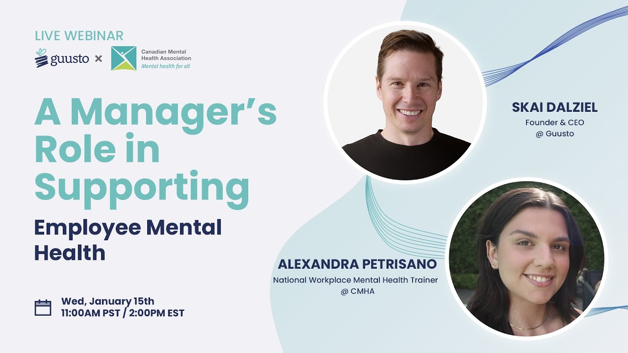 A Manager’s Role in Supporting Employee Mental Health | Guusto Webinar