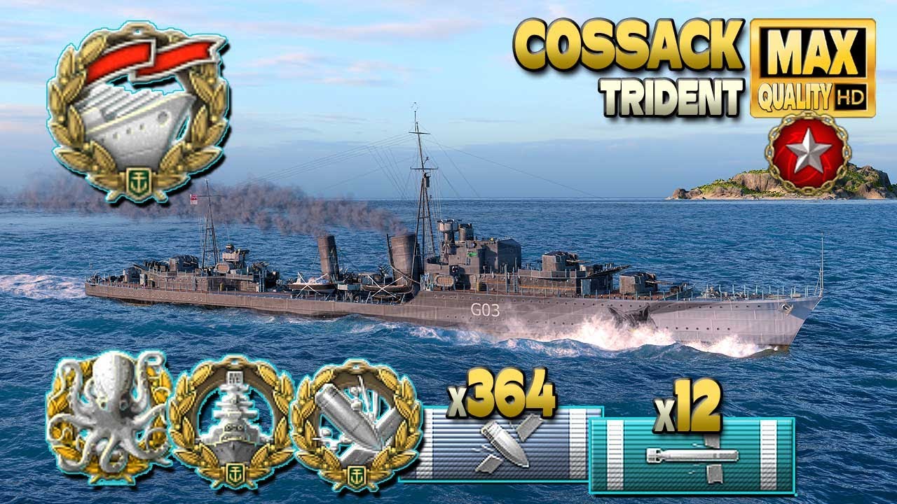 эсминец Казак: Триллер в Ранговом бою - World of Warships