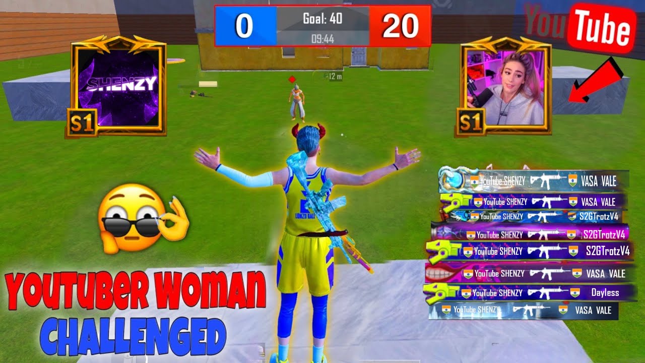 BEST FUNNY😂WOW GAMEPLAY WITH YOUTUBER WOMEN CHALLENGED ME😱1VS1 GUN GAME DEATH MATCH 🔥Pubg Mobile 