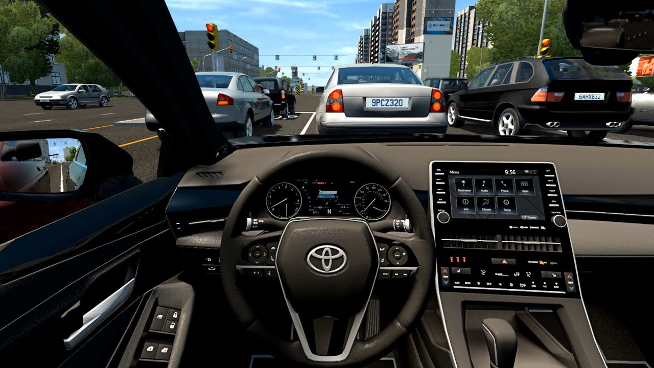 2019 Toyota Avalon XLE 3.5 - City Car Driving [Steering Wheel Game Play]