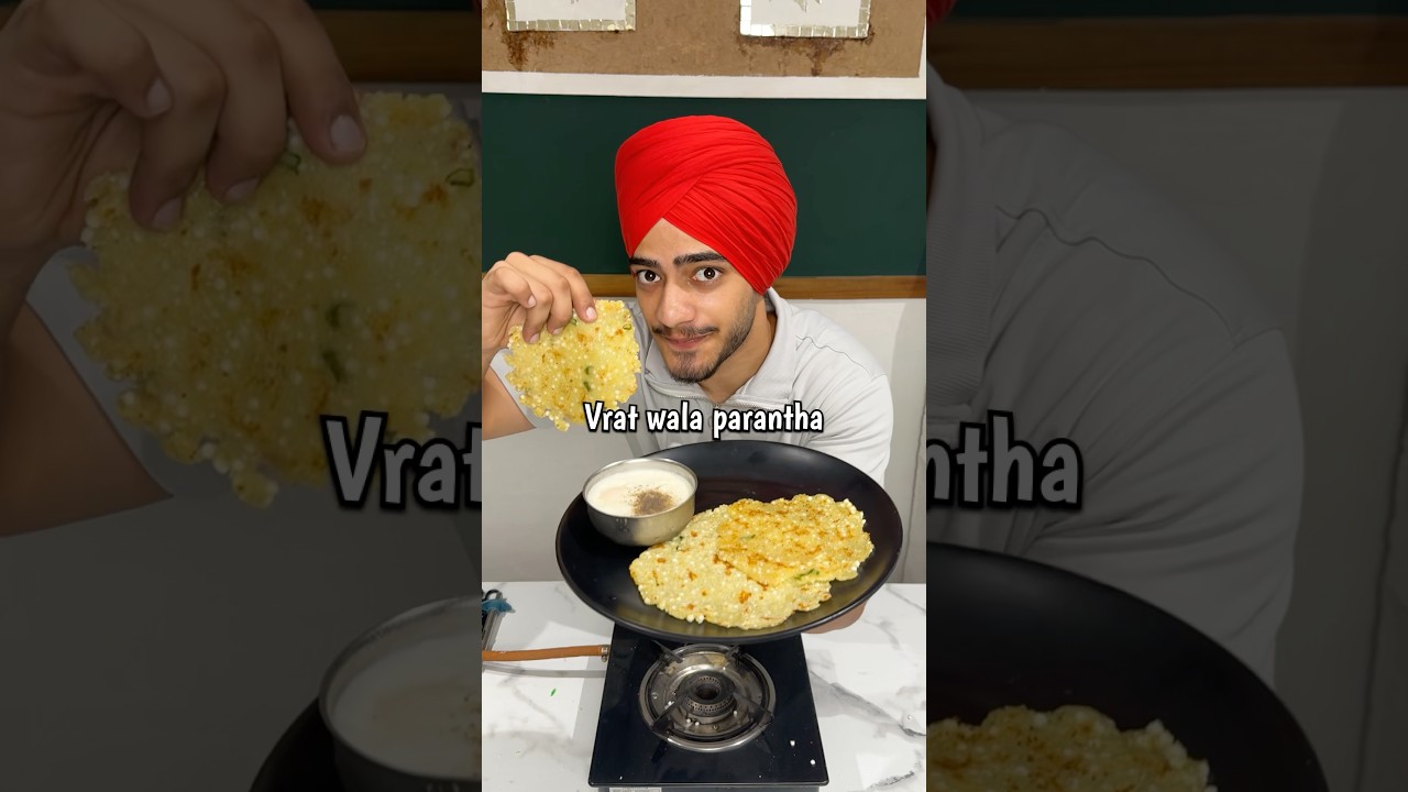 Vrat wale parantha ki recipe 😱 | street food | navratri special ​⁠@Param_aedy #shorts #shortsfeed