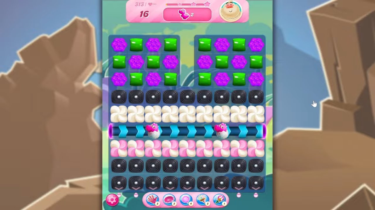 Candy Crush Saga LEVEL 313 NO BOOSTERS (new version)🐟☑️