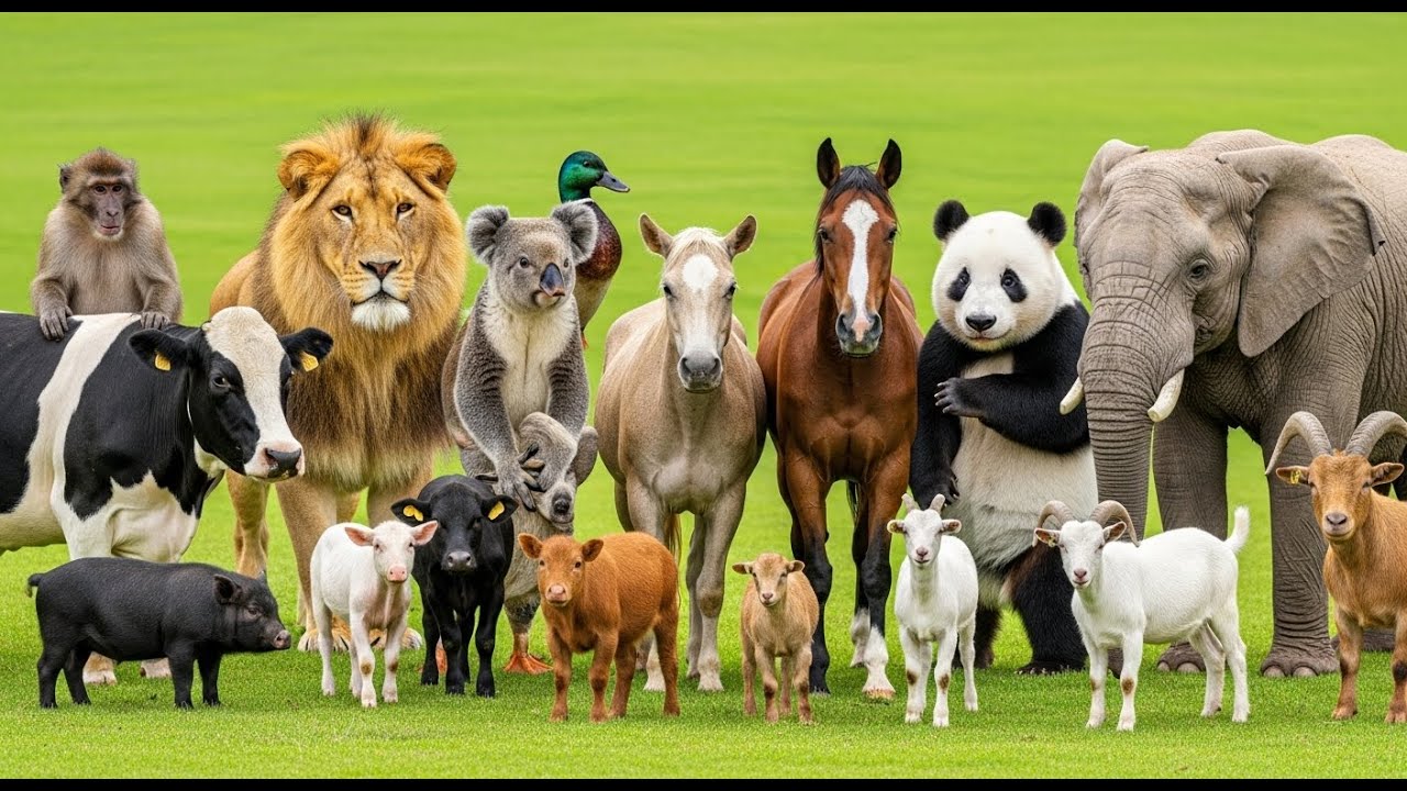 Amazing Animal Sounds: Lion, Tiger, Dog, Cat, Monkey, Elephant, Rabbit, Wolf