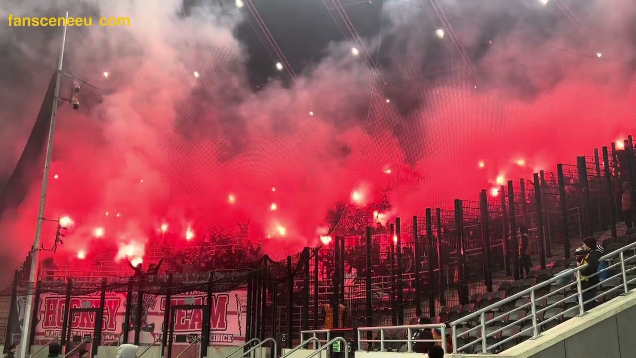 Pogoń Szczecin - CRACOVIA (14.03.2025) doping i oprawa