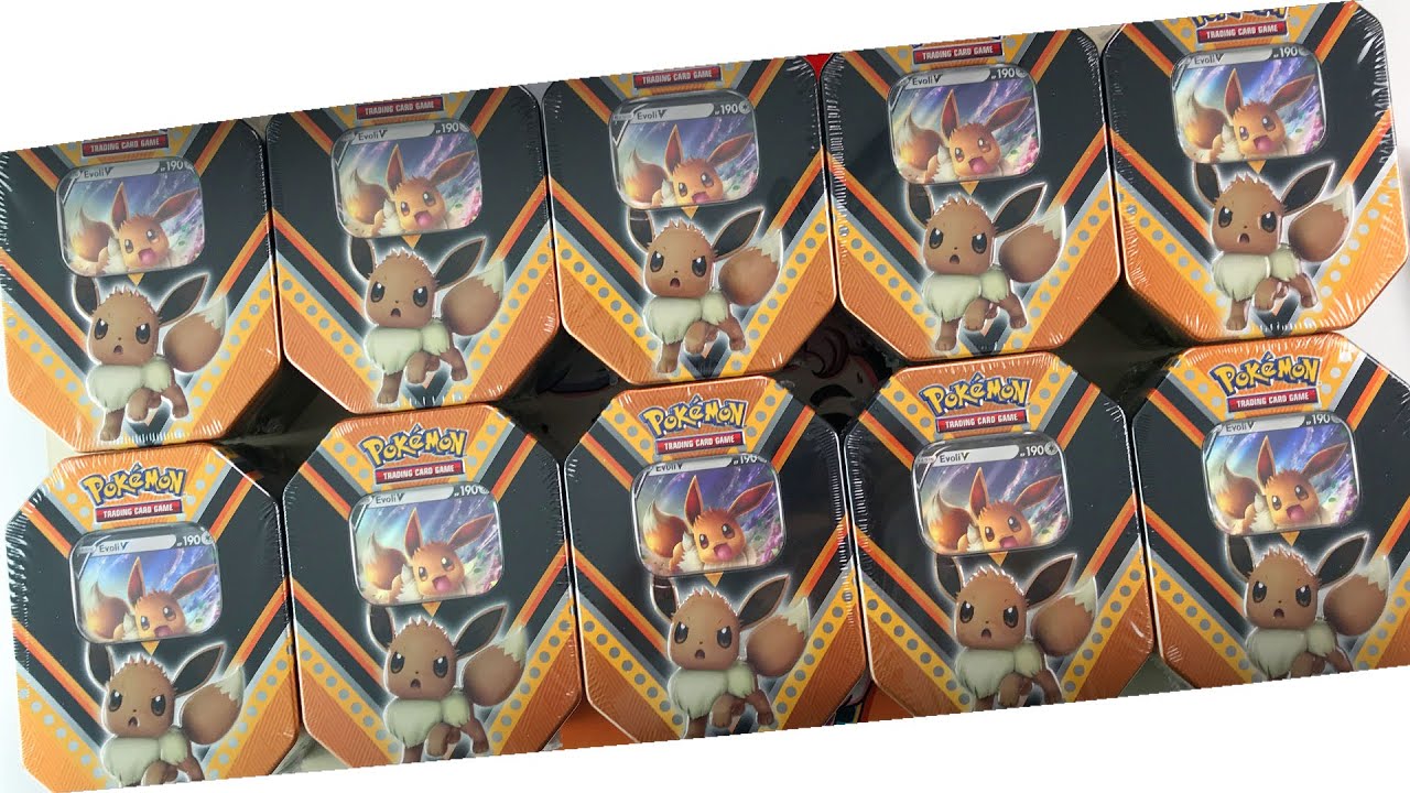 10 NEUE EVOLI V TIN BOXEN! MEHR ALS EIN CASE! Pokemon Booster Unboxing Opening
