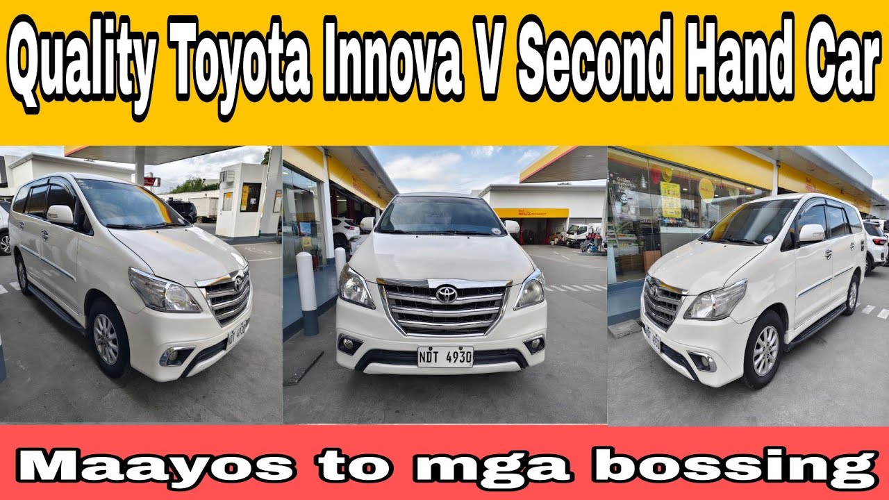 Quality Toyota Innova V Second Hand Car Maayos to mga bossing