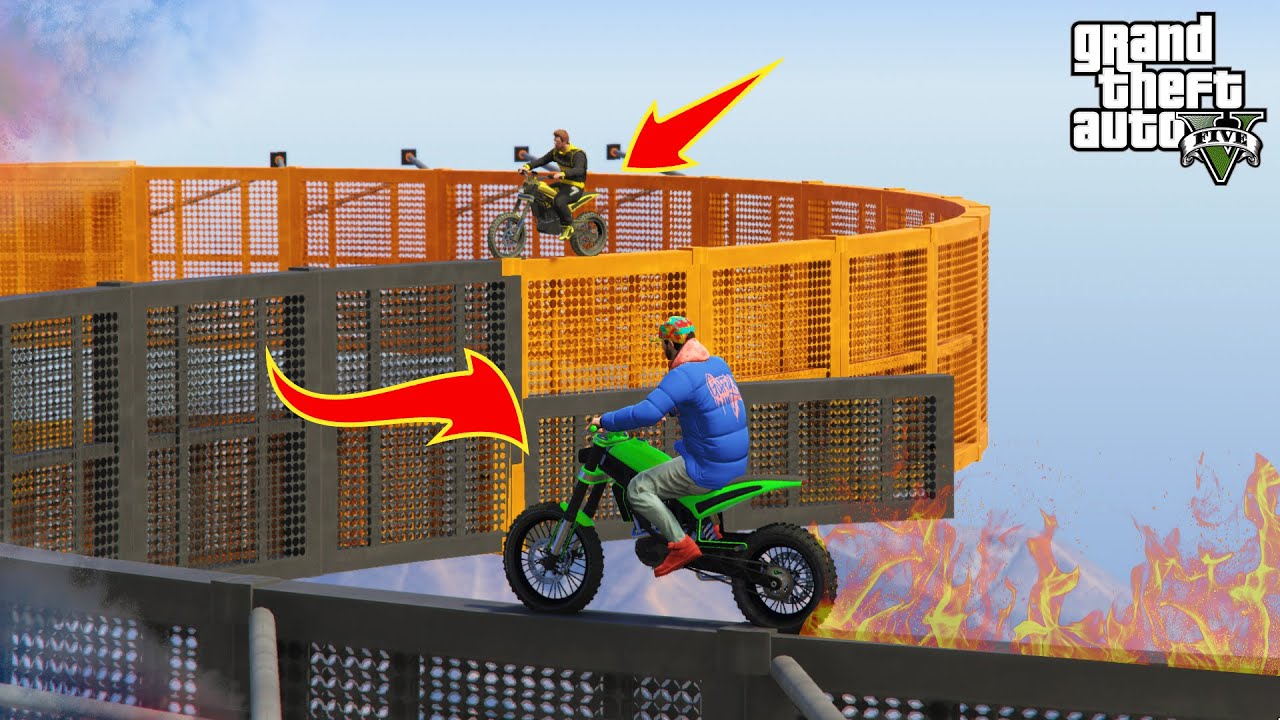 🔵 99.7333% CAN NOT COMPLETE THIS GTA 5 BIKE PARKOUR RACE