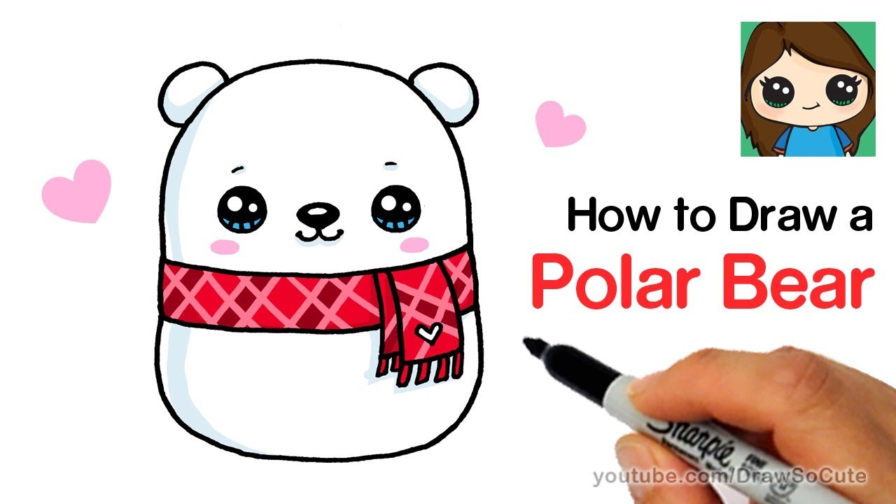 How to Draw a Holiday Polar Bear Easy | Squishmallows