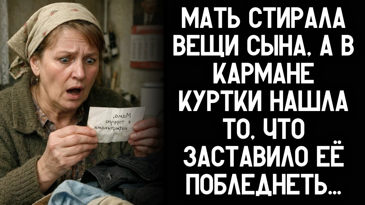 Мать стирала вещи сына, а в кармане куртки нашла то, что заставило её побледнеть…