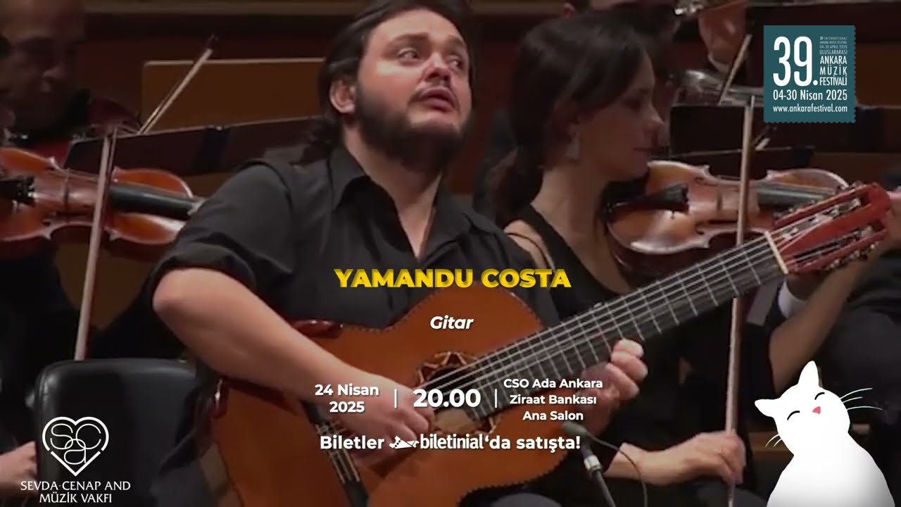 Yamandu Costa & Orkestra Akademik Başkent 24 Nisan'da 39.Uluslararası Ankara Müzik Festivalinde