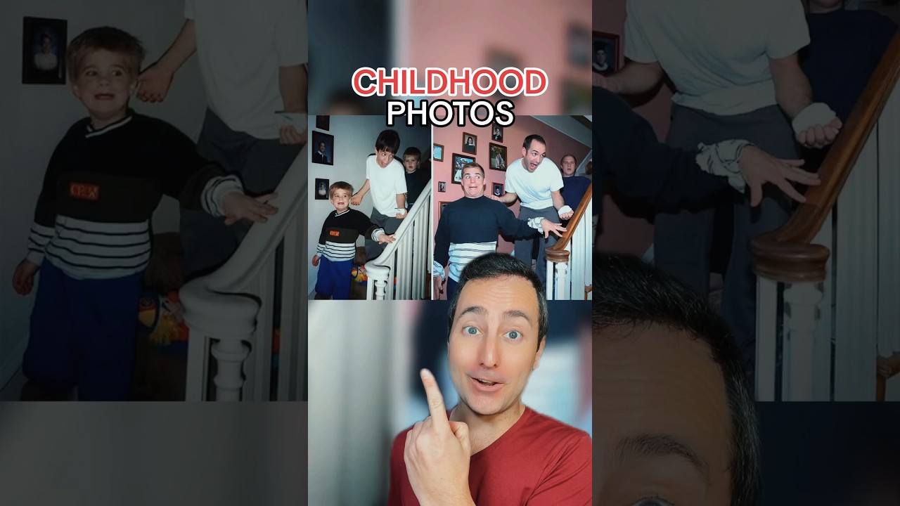 Recreating Childhood Photos #shorts