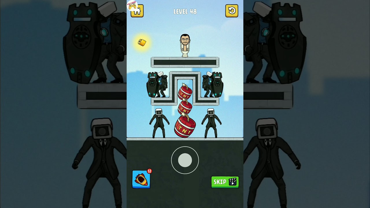 Toilet Monster: Move Survival Levels 47 - 48 (Android, iOS) #shorts #ToiletMonster #skibiditoilet