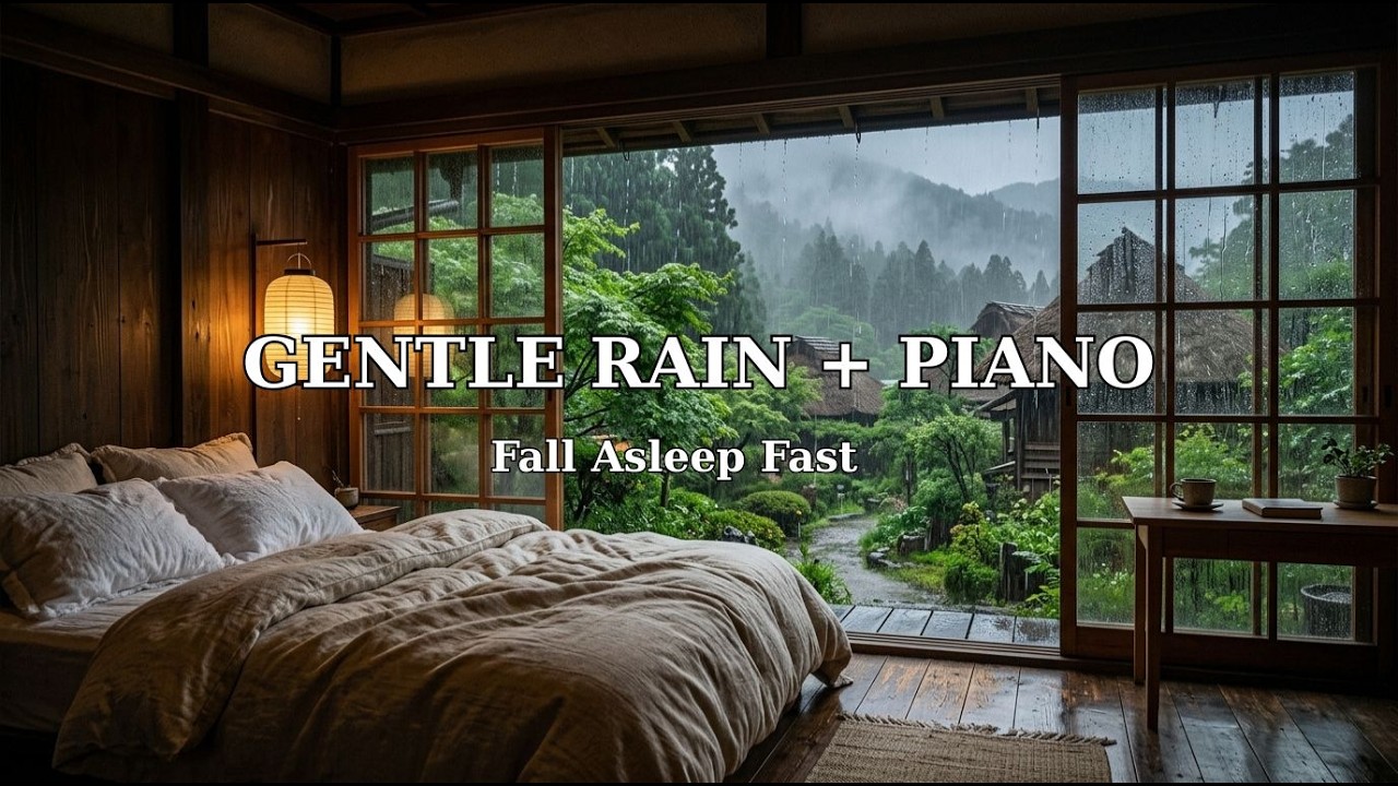 Soft Piano Music with Rain on Window | Soothing Sleep Music for Stress Relief 🌧️🎹🌙