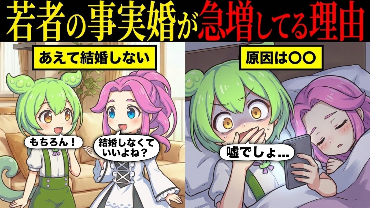 若者の事実婚が急増してる理由【ずんだもん&ゆっくり解説】