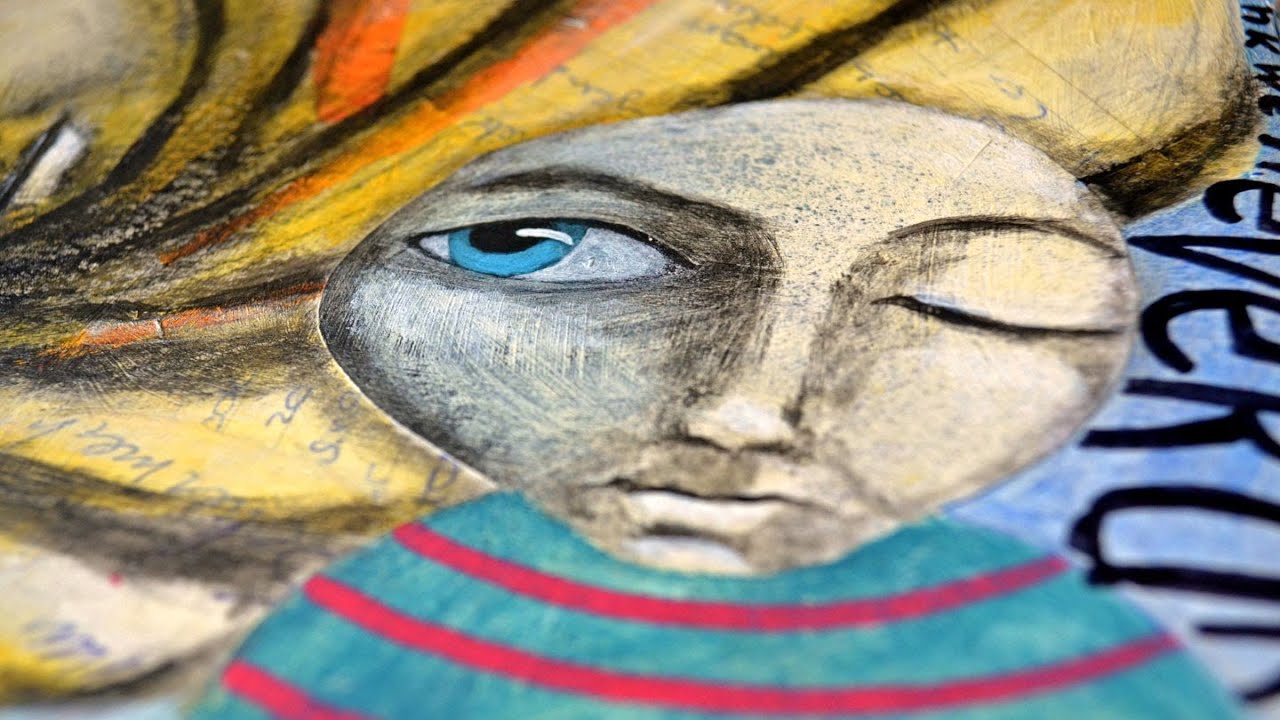 Speed painting a Mixed Media Art Journal Page - Are we ever...?