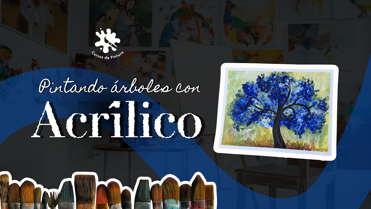 Pintando Árboles con Acrílico | Tutorial | Gladis Félix