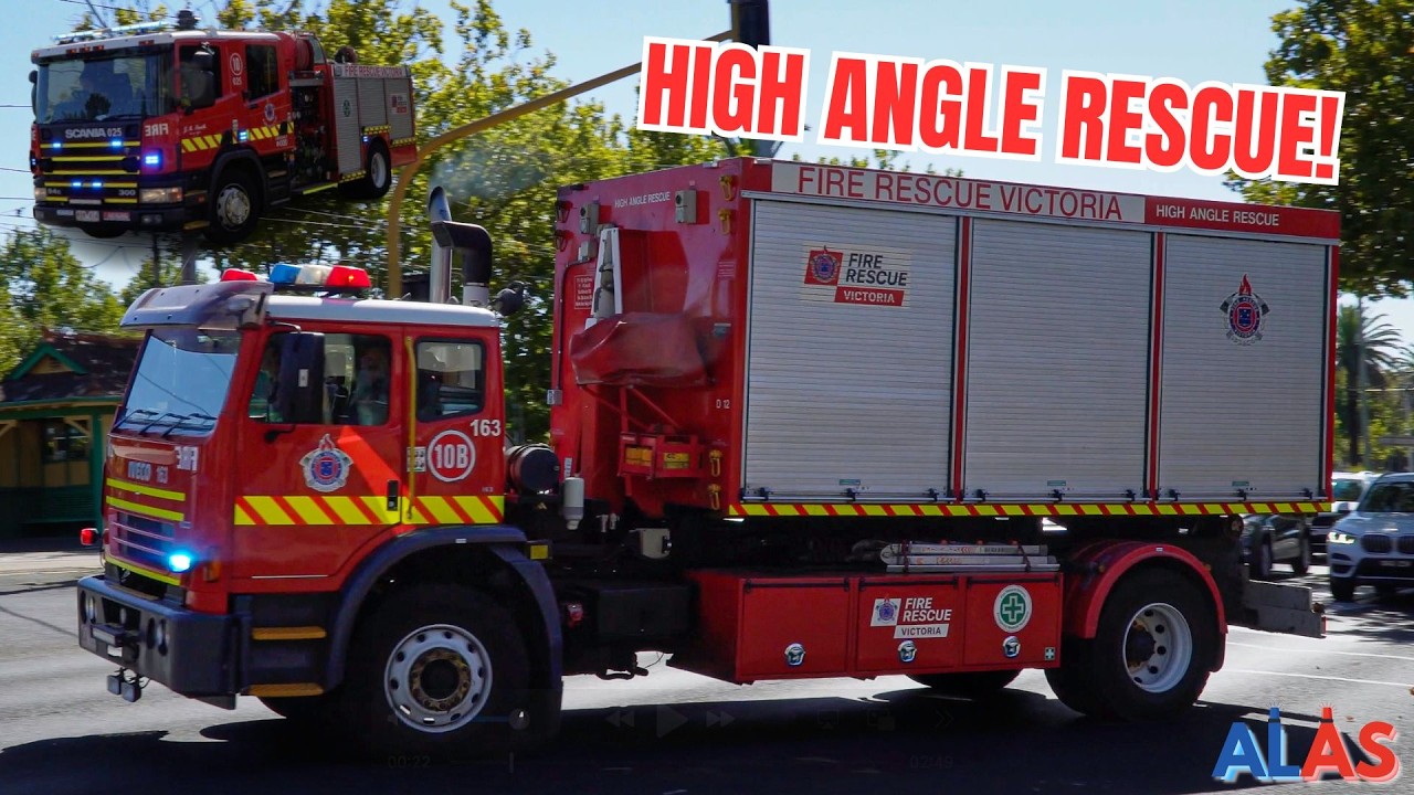 *HIGH ANGLE RESCUE* FRV // Transporter 10B + P10 (Richmond) Responding In CONVOY | HART, Caulfield