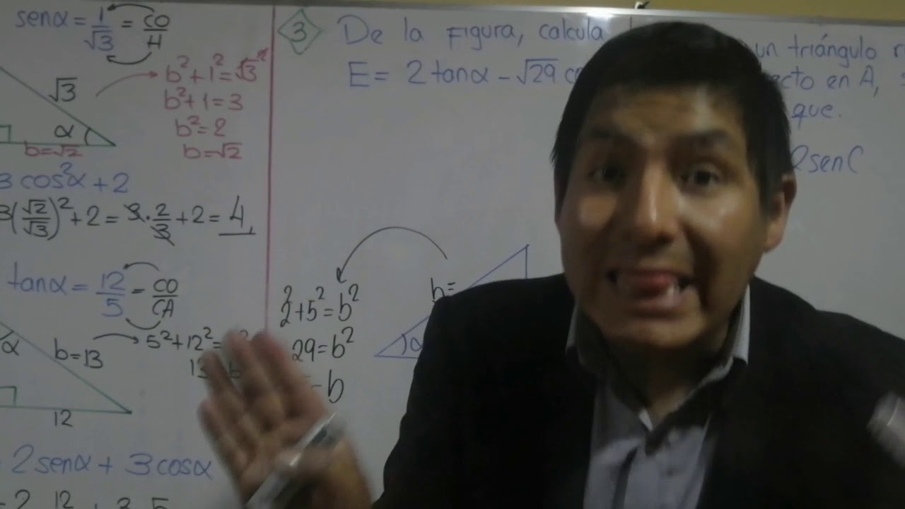 TRIGONOMETRÍA -  RAZONES TRIGONOMÉTRICAS DE ÁNGULOS AGUDOS I - 3 SECUNDARIA -  parte 1