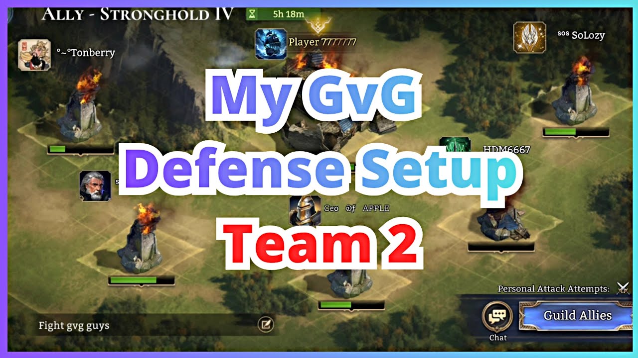 Watcher of Realms GvG my defense setup Team 2 | Unbeatable??