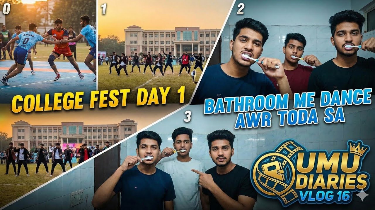 BATHROOM ME DANCE AUR TODA SA COLLEGE FEST DAY 1 😄🔥 | UMU DIARIES VLOG 16