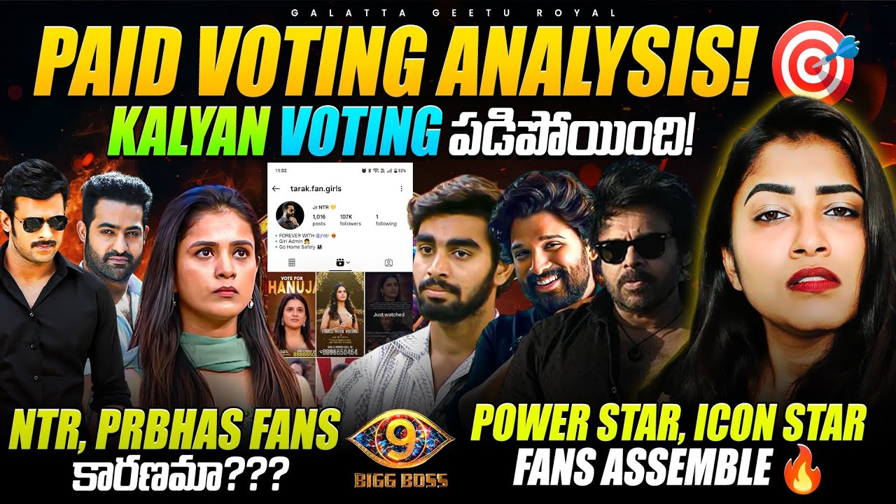 NTR & Prabhas Fans Turned The Tables | Latest Voting Analysis by Geetu Royal | Star Maa | BIGGBOSS 9
