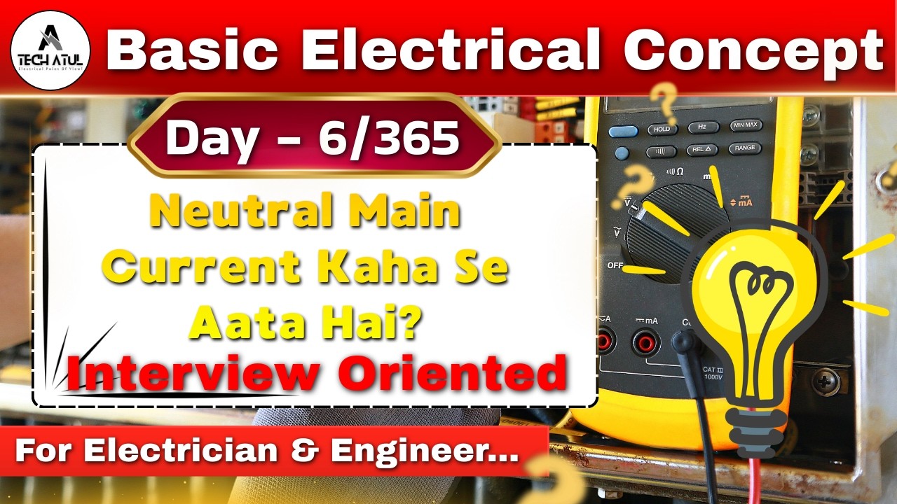 6. Neutral Main Current Kaha Se Aata HAin? Techatul.