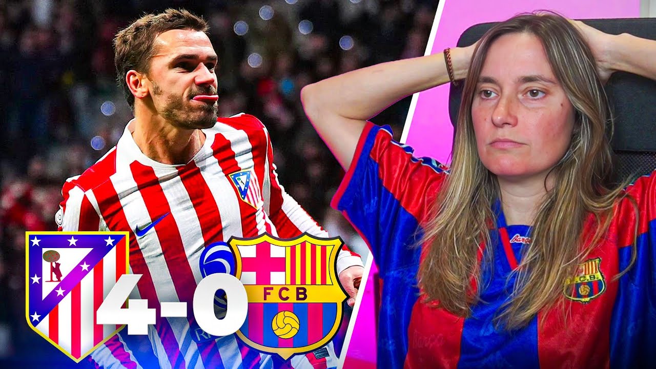 ESTOY DESTROZADA el ATLETICO nos HUMILLA y nos GANA 4-0 en el METROPOLITANO AT MADRID 4-0 BARCELONA