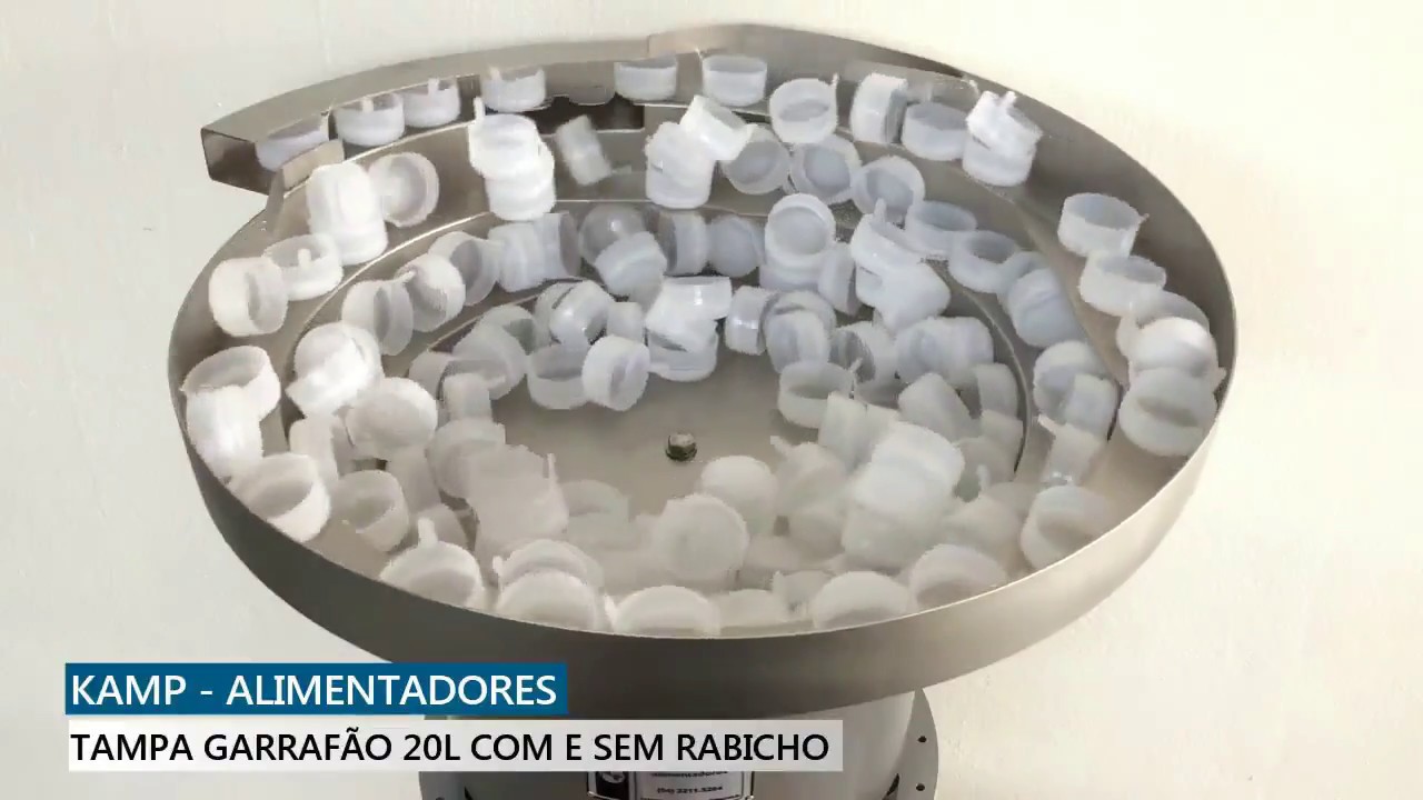 Alimentador Vibratório de Tampas