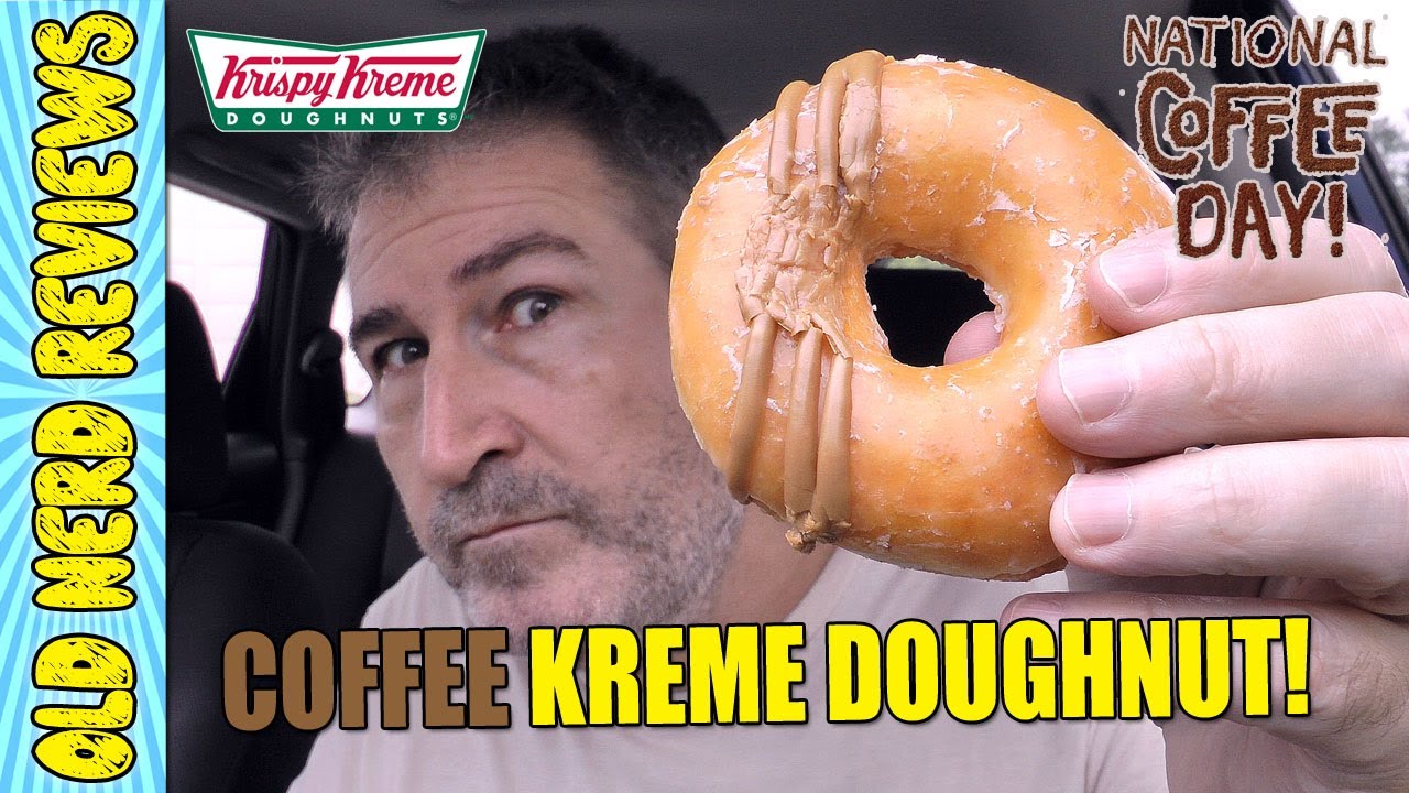 NATIONAL COFFEE DAY! Krispy Kreme&reg; Original Filled Coffee Kreme Doughnut REVIEW ☕🍩