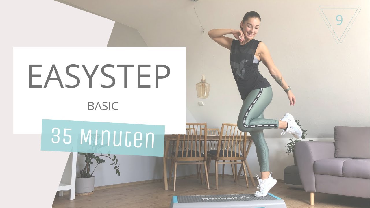 EasyStep - 3 x 16  // mit Drehung // Step Aerobic für erfahrene Anfänger -  Mittelstufe // 35 Min.