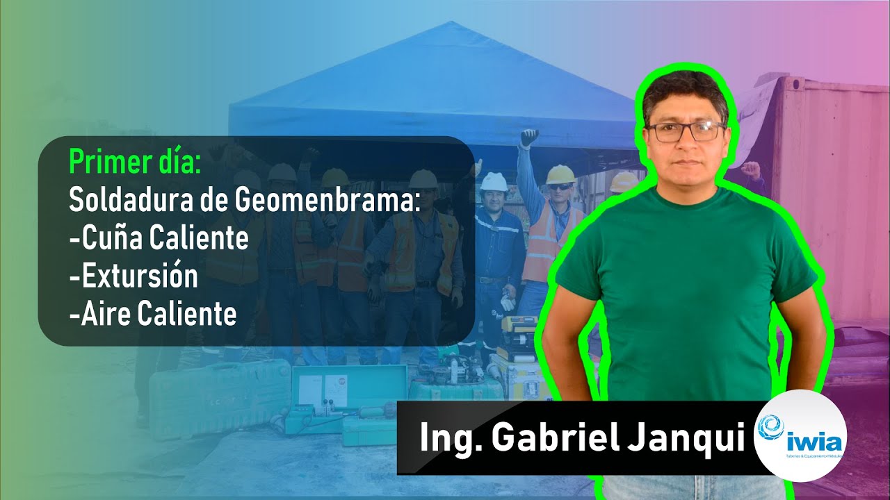 Curso de extrusoras y soldadoras de cuña para instalación de geomembranas HDPE, PVC y LLDPE