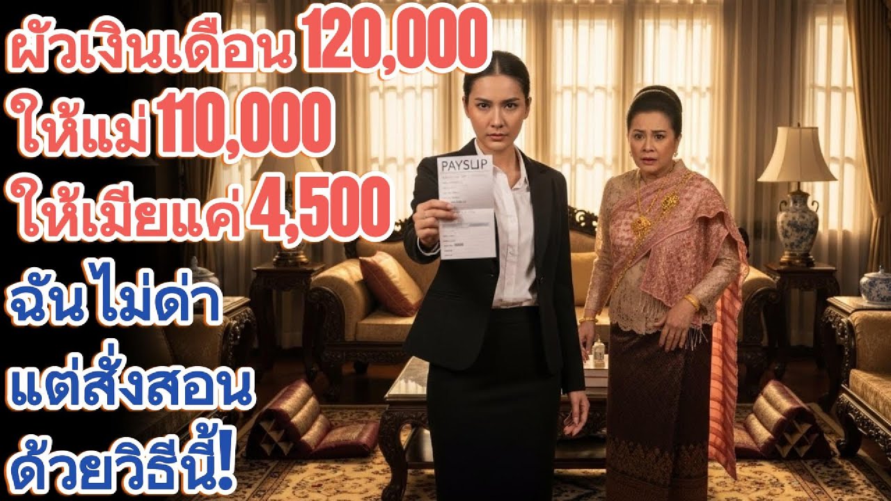 ผัวเงินเดือน 120,000 ให้แม่ 110,000 ให้เมียแค่ 4,500 ฉันไม่ด่าแต่สั่งสอนด้วยวิธีนี้!